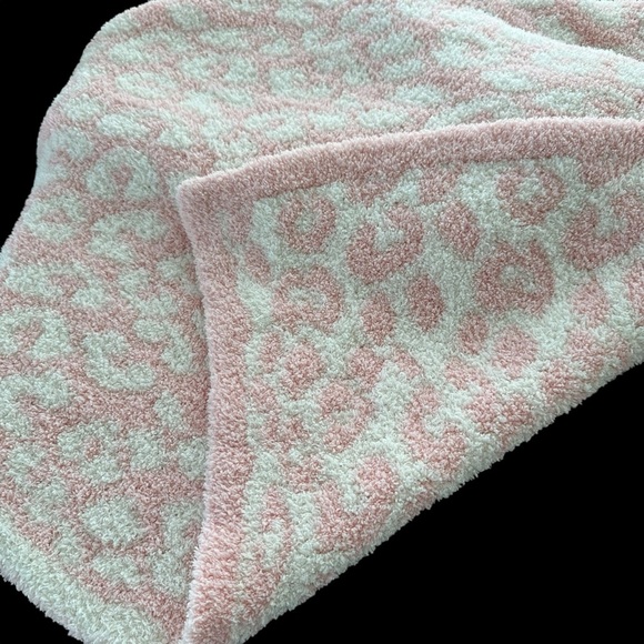 Bearberry Baby Girls Pink Leopard Print Plush stroller Blanket Soft Blankey - Picture 2 of 4
